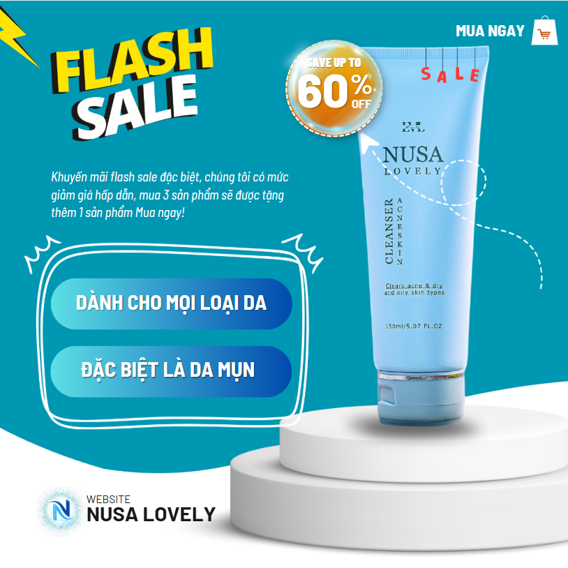 Sữa Rửa Mặt Nusa Lovely Dành Cho Cả Nam & Nữ (150ml)