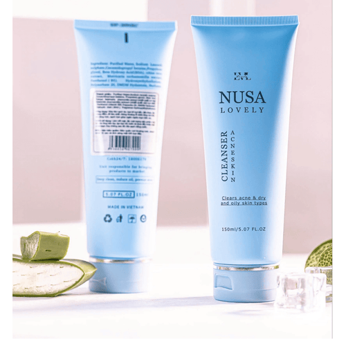 Combo Giảm Mụn Sữa Rửa Mặt Nusa Lovely 150ml + Serum 10ml - Nusa Lovely Việt Nam